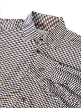 ETON Contemporary Men's Dress Shirt Blue/Red/White Plaid Size 39. 15 1/2